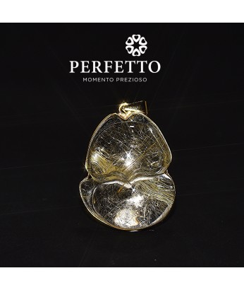 Golden Rutilated Quartz Lucky Fox Pendant